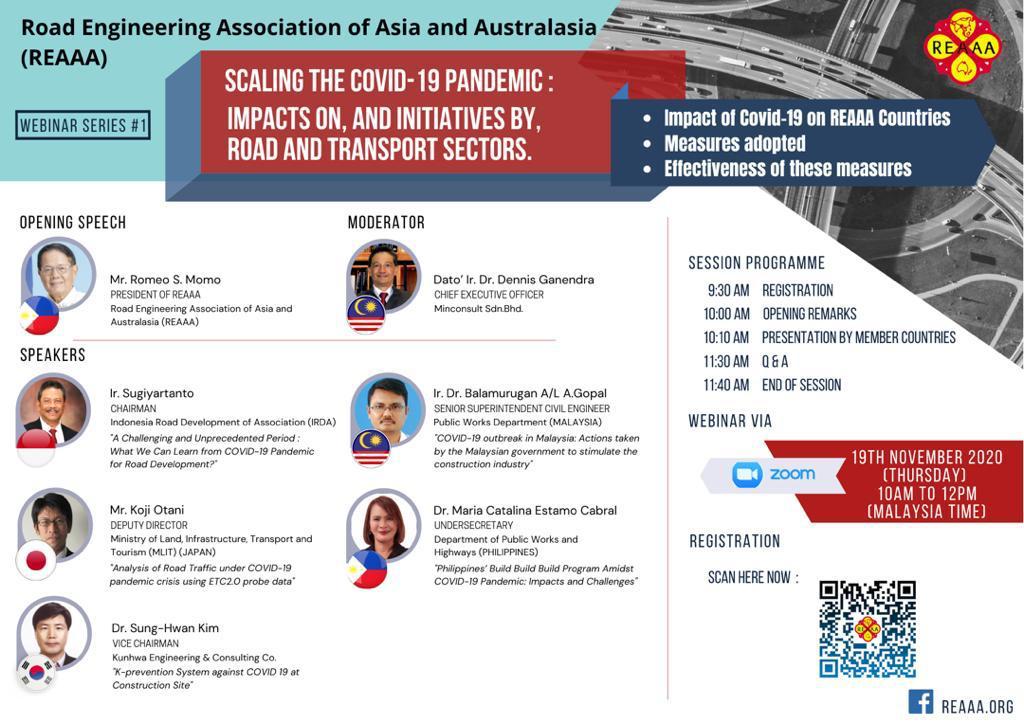 Join the Webinar to learn about the initiatives taken by the road construction industries of the Asia Pacific countries, in tackling the impact of Covit_19 pandemic.
