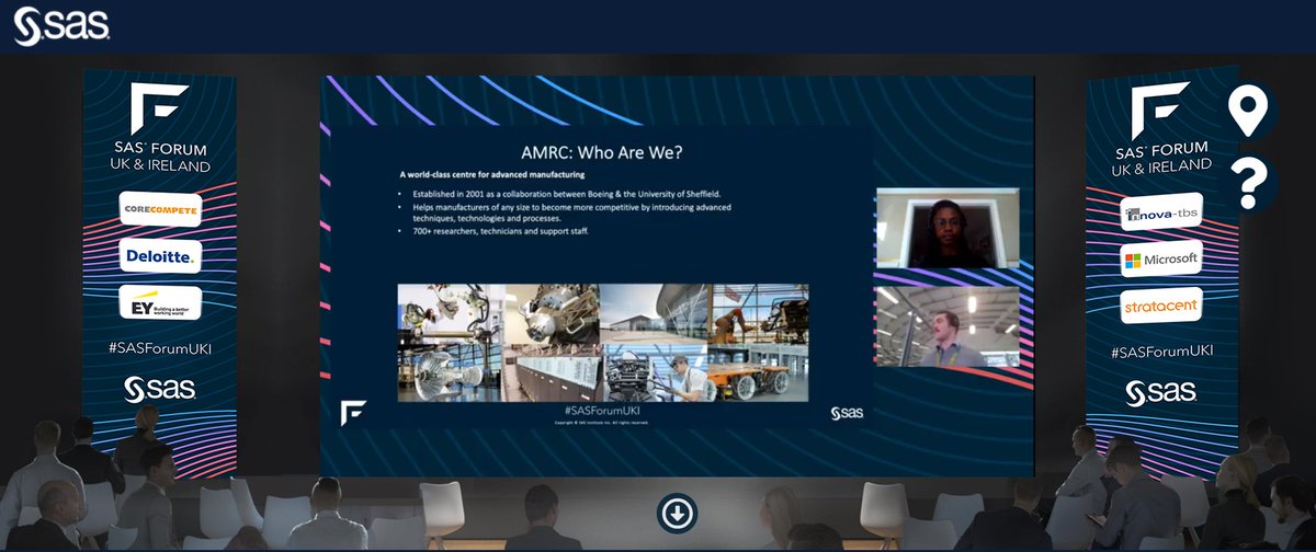Lauren_Wood13's tweet image. @Kes_Edge from @TheAMRC and @melissatorgbi from @SASsoftwareUKI currently presenting live at #sasforumuki on how #machinelearning and #AI are changing the #manufacturing industry.
virtual-venue.sas.com/breakout-2-str…