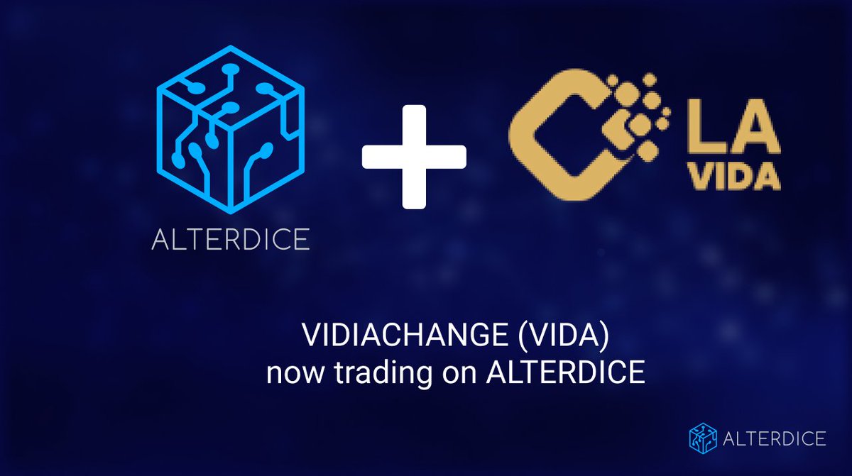AlterdiceSocial's tweet photo. VIDIACHANGE NOW TRADING ON ALTERDICE

The following pair is supported: VIDA/ETH.

Official website: https://t.co/o1ldaqhnCX
Twitter: https://t.co/m93pWZ6hpf
Telegram: https://t.co/b2s8GWcm6K

https://t.co/33M0XKPlUw

#listing #exchange #cryptocurrency #Alterdice https://t.co/a9eev0MUdc