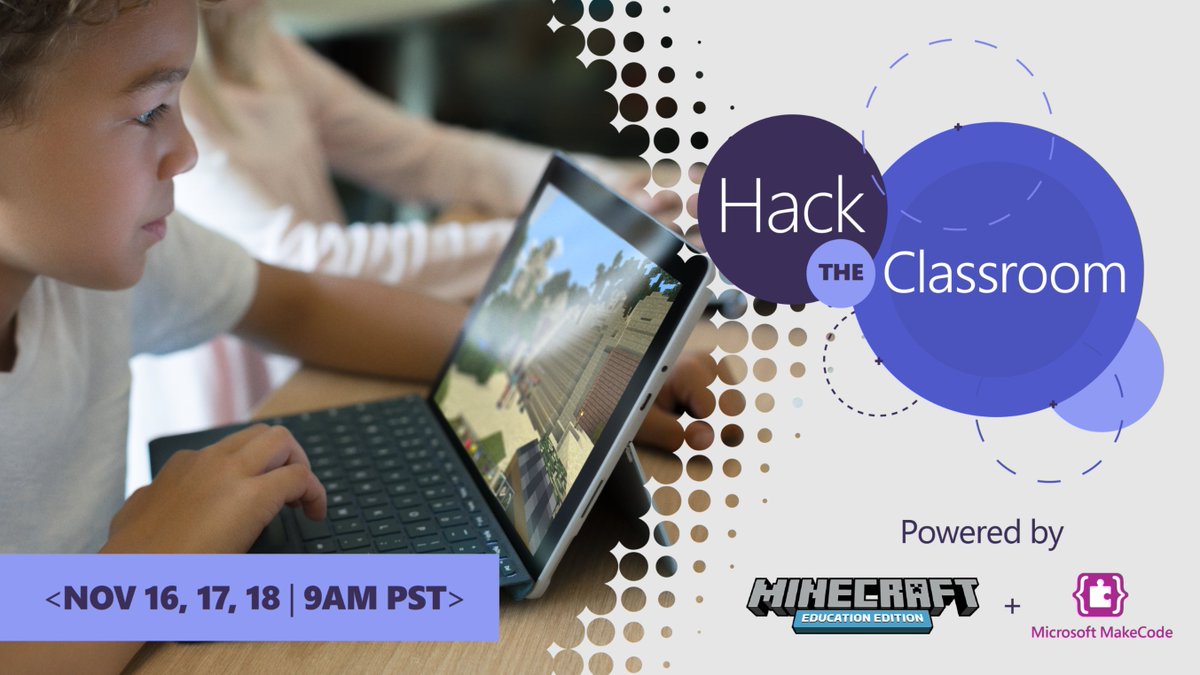 We're excited to take part in next week's #HackTheClassroom virtual events! These sessions will help educators support students in learning future-ready skills with an array of tools, including #MinecraftEdu. #MicrosoftEdu

Learn how to join in: msft.it/6012p8AqM