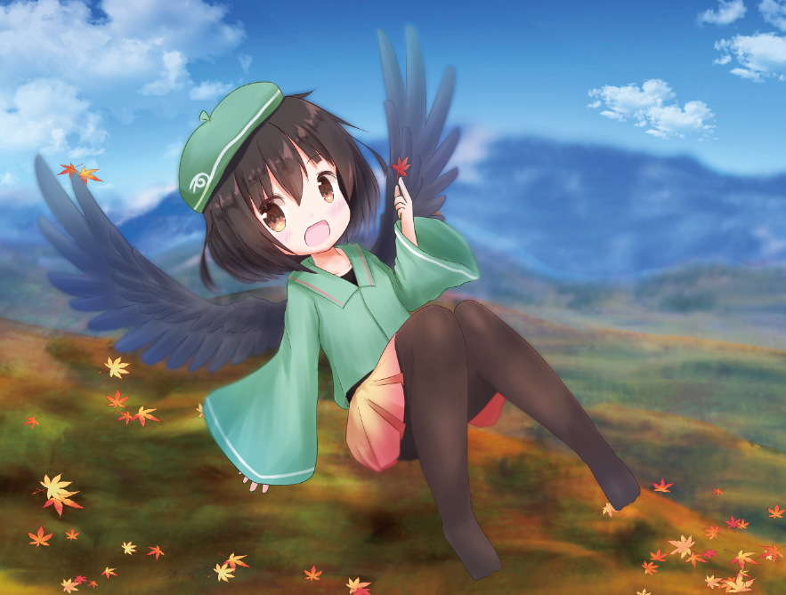 「秋のカラスっ娘」|永風とばる🍃1日目(土)西は-08bのイラスト