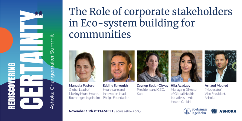What is the role of corporates in collaborative impact? Join us at the @Ashoka #ChangemakerSummit on 18 November 11-12AM CET to discuss the role of companies in eco-systems and collaborative impact.💜Register with full community access: ashoka.org/en-us/event/as…