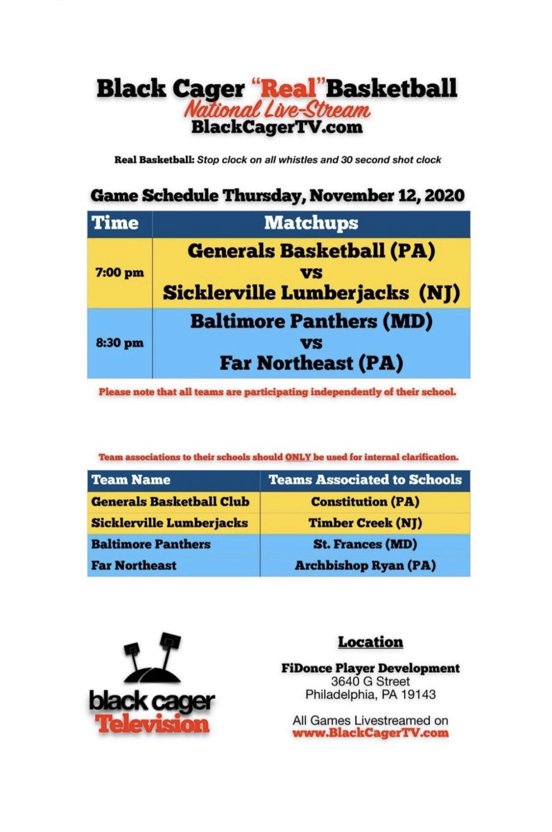 The Baltimore Panthers will be in Philly this evening for a game.  Live stream will be available.