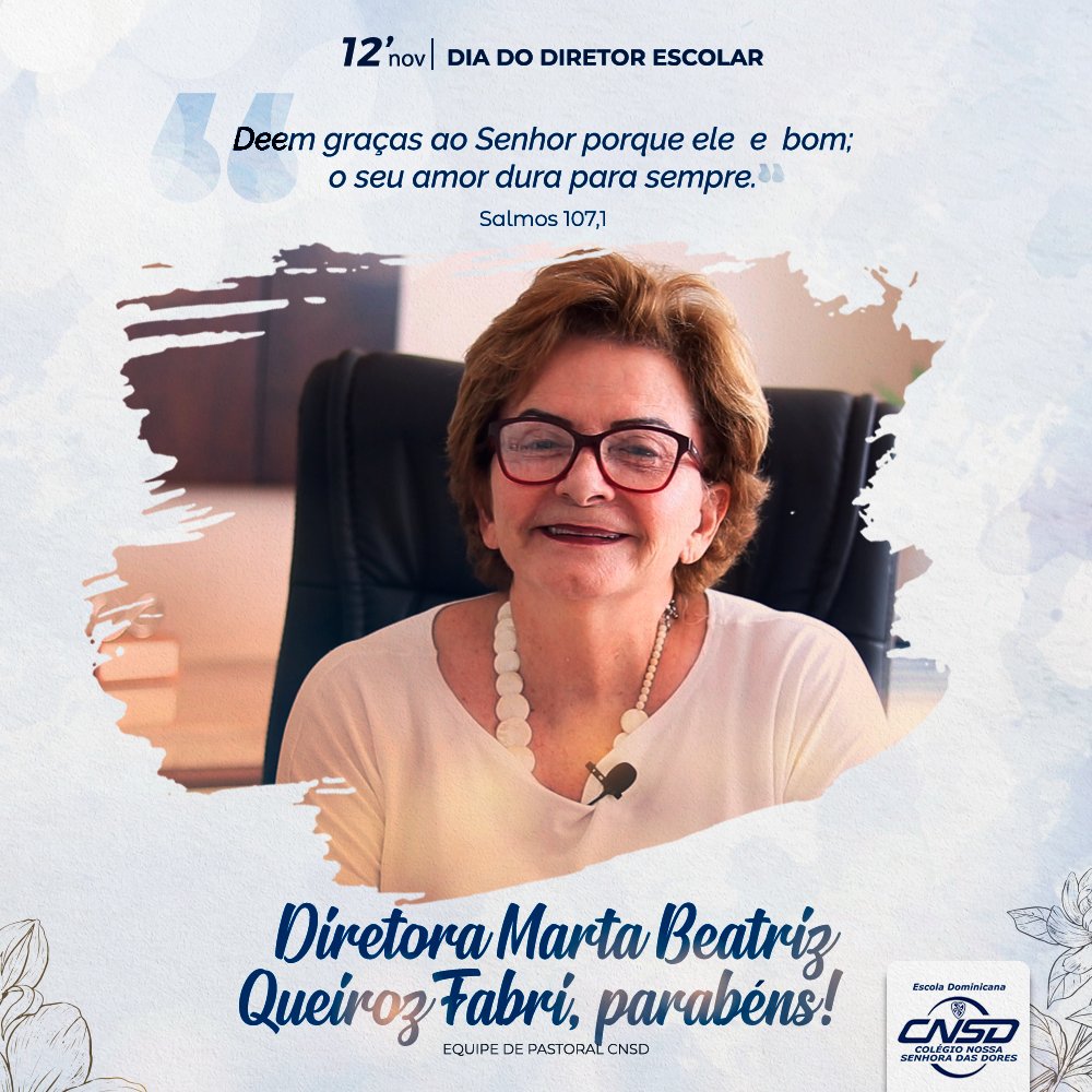 cnsduberaba's tweet photo. Sua dedicação e comprometimento com a comunidade educativa merecem todas as homenagens!
Feliz dia do Diretor Escolar, Marta Queiroz, nossa querida diretora! 😍
#DiaDoDiretorEscolar #CNSDUberaba https://t.co/fzcL73Twm4
