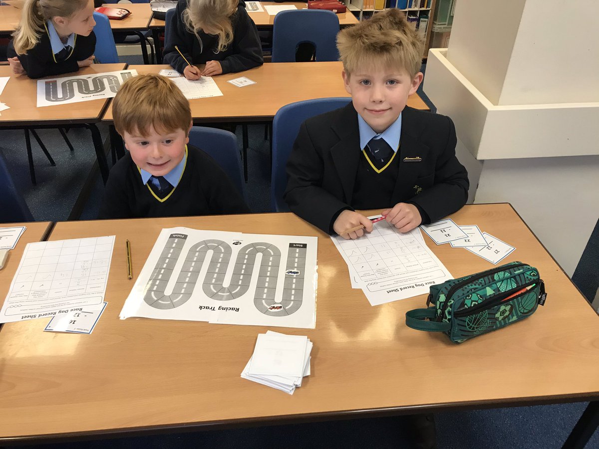ReptonPrepLower's tweet photo. Year 3 children decided maths is fun today, when playing Rev your Engines. It involved getting their column subtraction sum correct and then trying to beat their team mates round the race track! @ReptonPrepLower #AReptonPrepStory https://t.co/qNIhzWaM6v