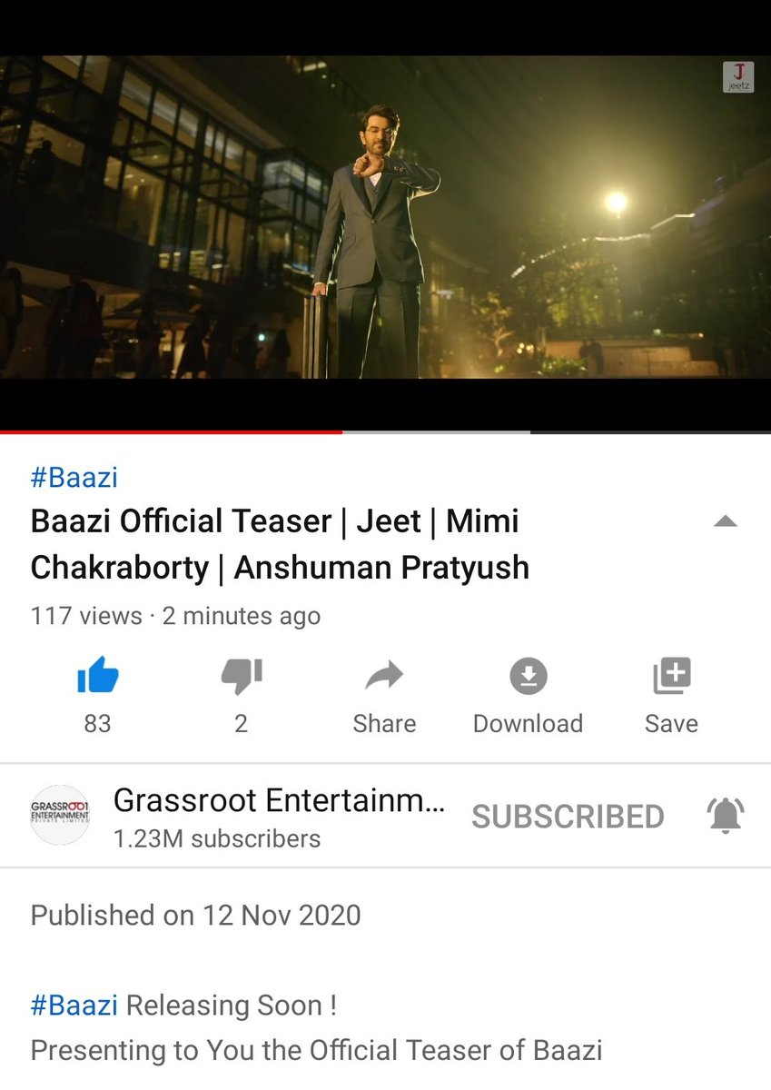 DipanDutta20's tweet photo. Baazi teaser out now ❤
Khub valo lege6e teaser ta just awesome ❤❤
Excited ami khub 🤩 Baazi trailer and movie ta dekhar jonno 🤩🥰😘
@jeet30 @mimichakraborty ❤
@GRASSROOTENT ❤
@JeetzFilmworks ❤ https://t.co/Urjj87bY0r
