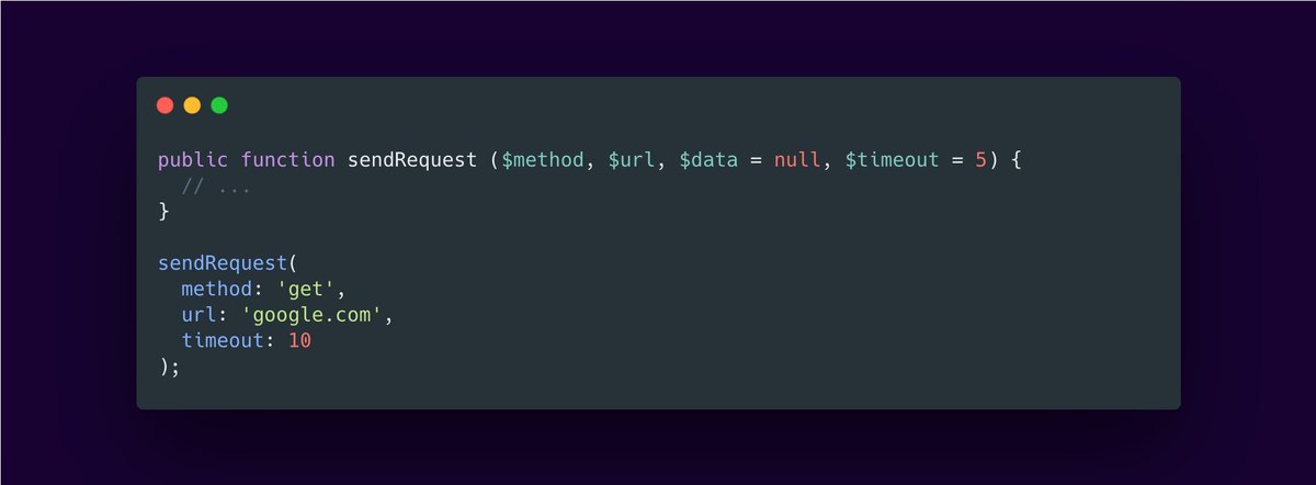 2 / Named argumentsEver had a hard time remembering the order of function arguments?Don't bother anymore.Just provide names of the arguments in any order. You can even skip arguments with a default value.Awesome 