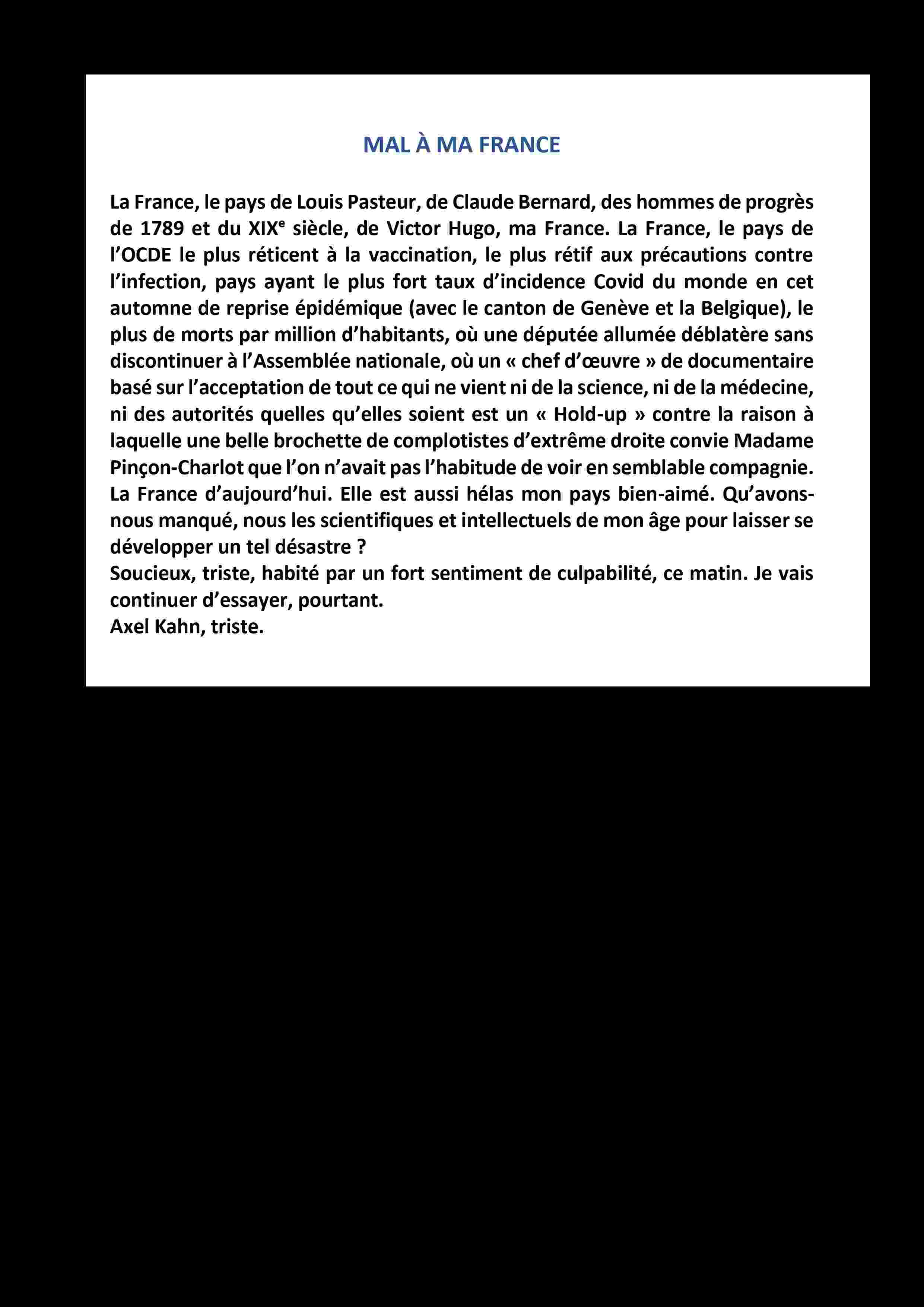 QU&#39;AVONS NOUS MANQUÉ, nous les intellectuels, scientifiques et  vulgarisateurs de la fin du XXe siècle ? - Axel Kahn