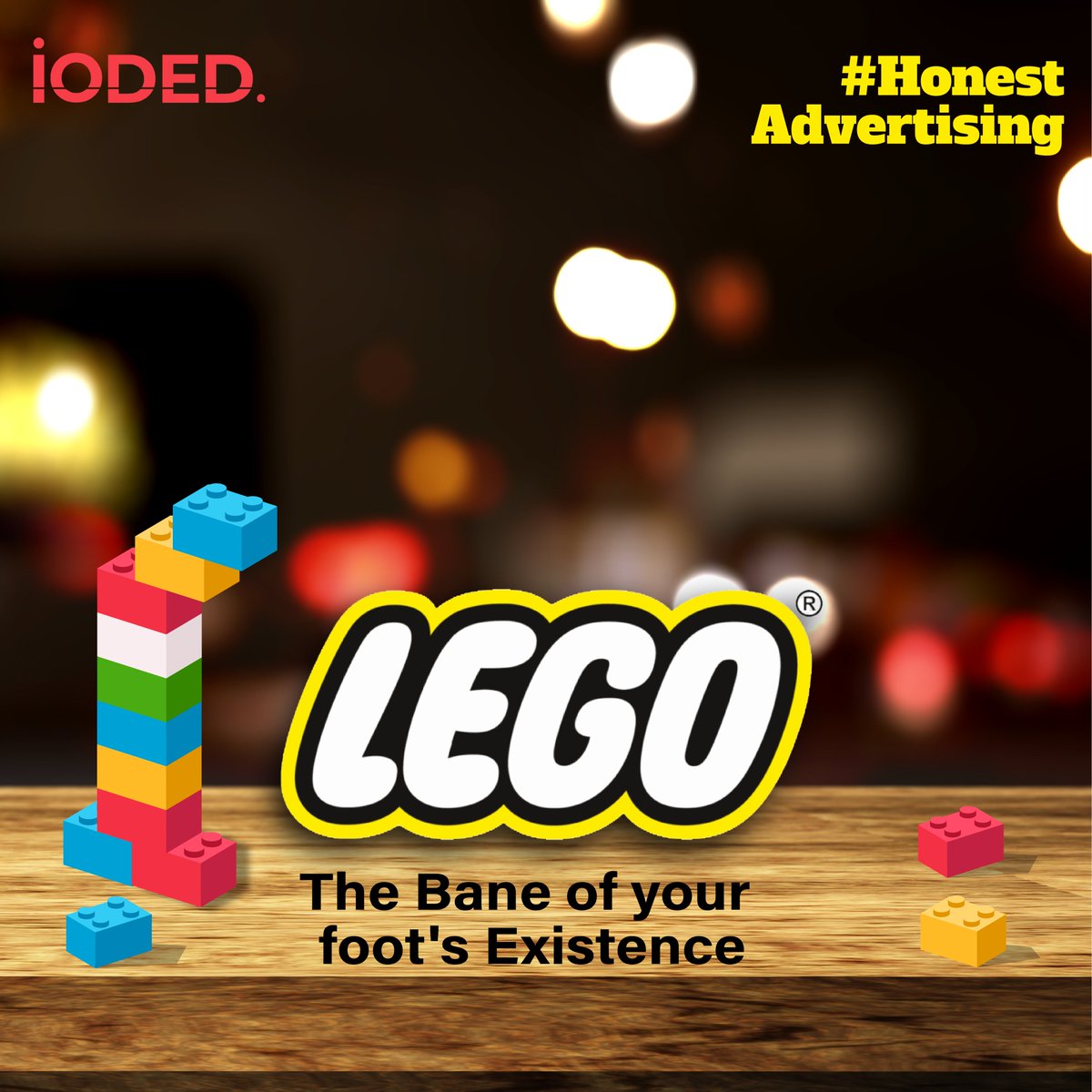iodedindia's tweet photo. Thought of a unique way to make fun of some #globalbrands or their famous Brand slogan, replacing it with more honest #advertising.
#lego #branding #advertisements #honestadvertisement https://t.co/8DW1lG7s1T