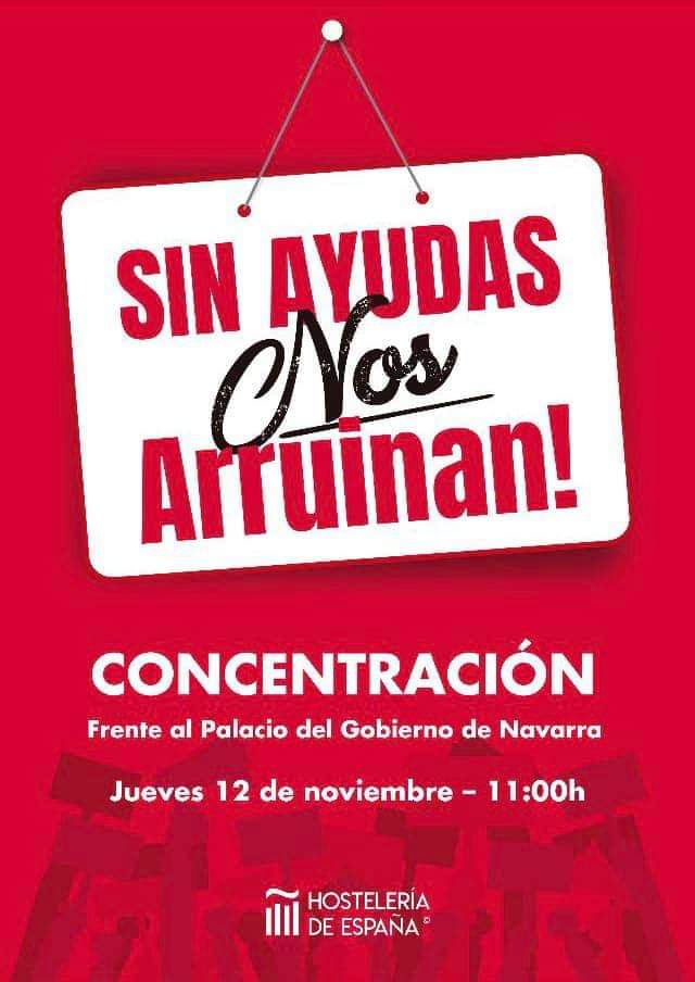 Sin ayudas nos arruinan !!!
#hosteleria #turismo #Navarra