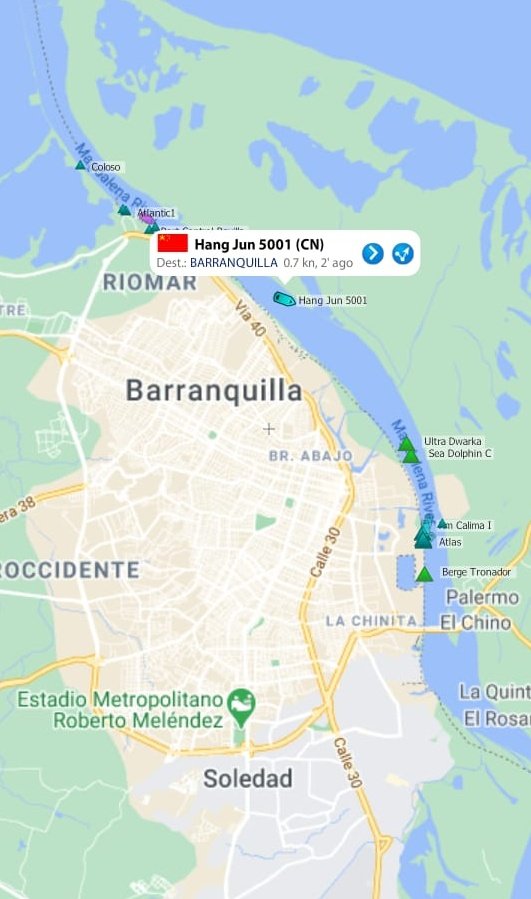 Cormagdalena's tweet image. #EsteJueves la draga Hang Jun 5001 continúa trabajando en el  sector del dique Direccional en el canal de acceso a la ZPB, de acuerdo a instrucciones  determinadas en el Comité Especial de seguimiento al dragado realizado ayer.

¡Garantizar navegabilidad en el río es prioridad!