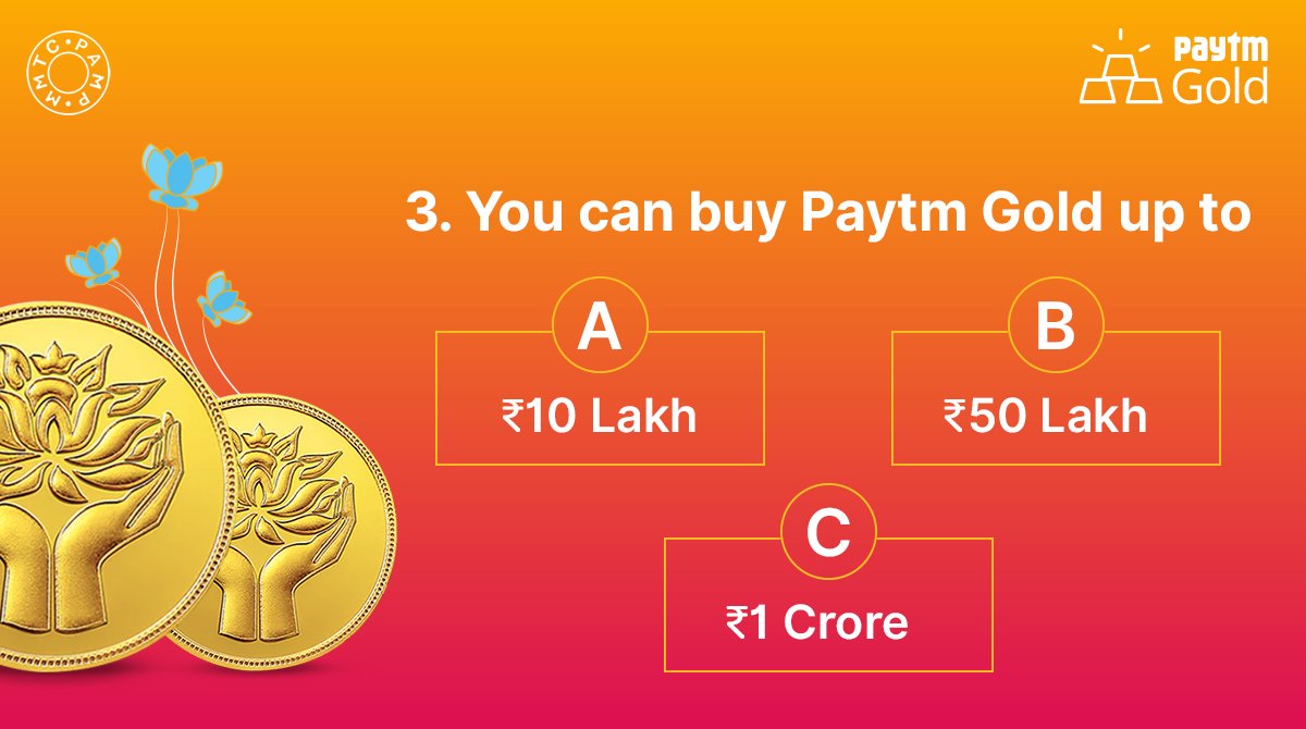 Let's see how many of you can answer Q3. 😀

#PaytmGold