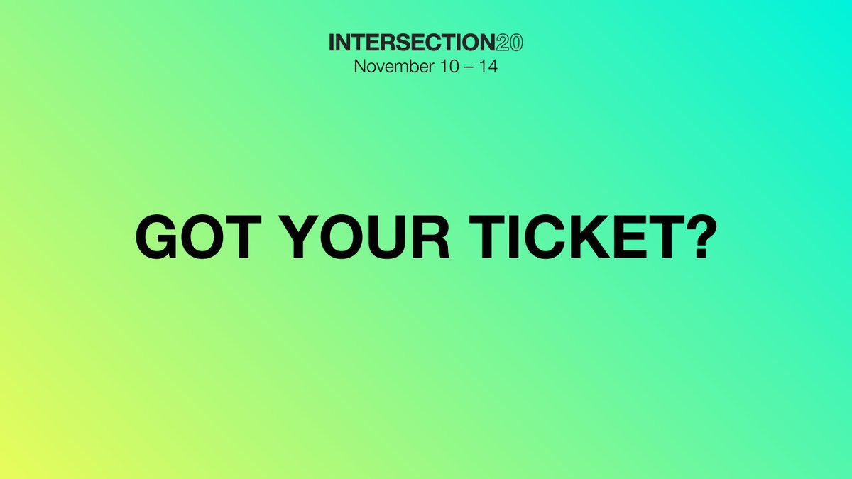 The Summit starts tomorrow and we are very excited. You should have received an email with your ticket today. Please check your spam folder if you cannot find it. :) Have you bought a ticket but did not receive an email? Please get in touch! #Intersection20