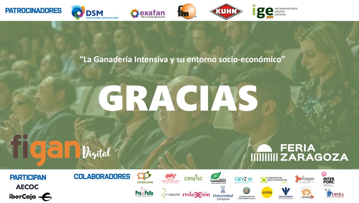 Desde #figan queremos agradecer a las empresas patrocinadoras de la "Jornada Técnica Digital" @DSMFeedTweet @EXAFAN_oficial ,@fmgrupo, @KUHN_Iberica , @IGEIncineradores, a los participantes @AECOC e @ibercaja y a todos colaboradores. Nos vemos en #figan2021 en @feriadezaragoza https://t.co/MmOTgfdVgc