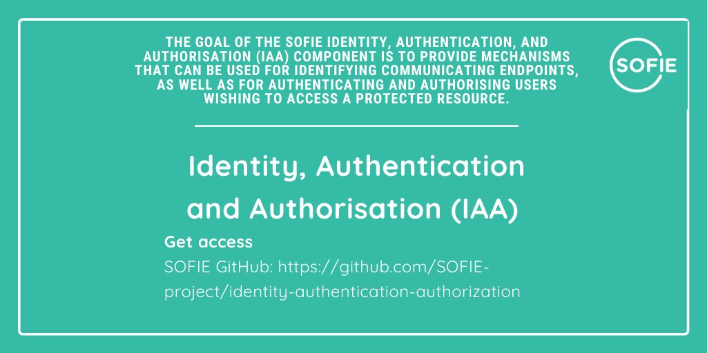 Introducing <a href="/EU_Sofie/">SOFIE</a> Framework components! In the loop

🔴Identity, Authentication and Authorisation
👉Provides functionalities for different entities by supporting authentication &amp; authorisation techniques.
🟢GitHub: bit.ly/3lpWduv 
🟢More: bit.ly/3loCqLH
#IoT