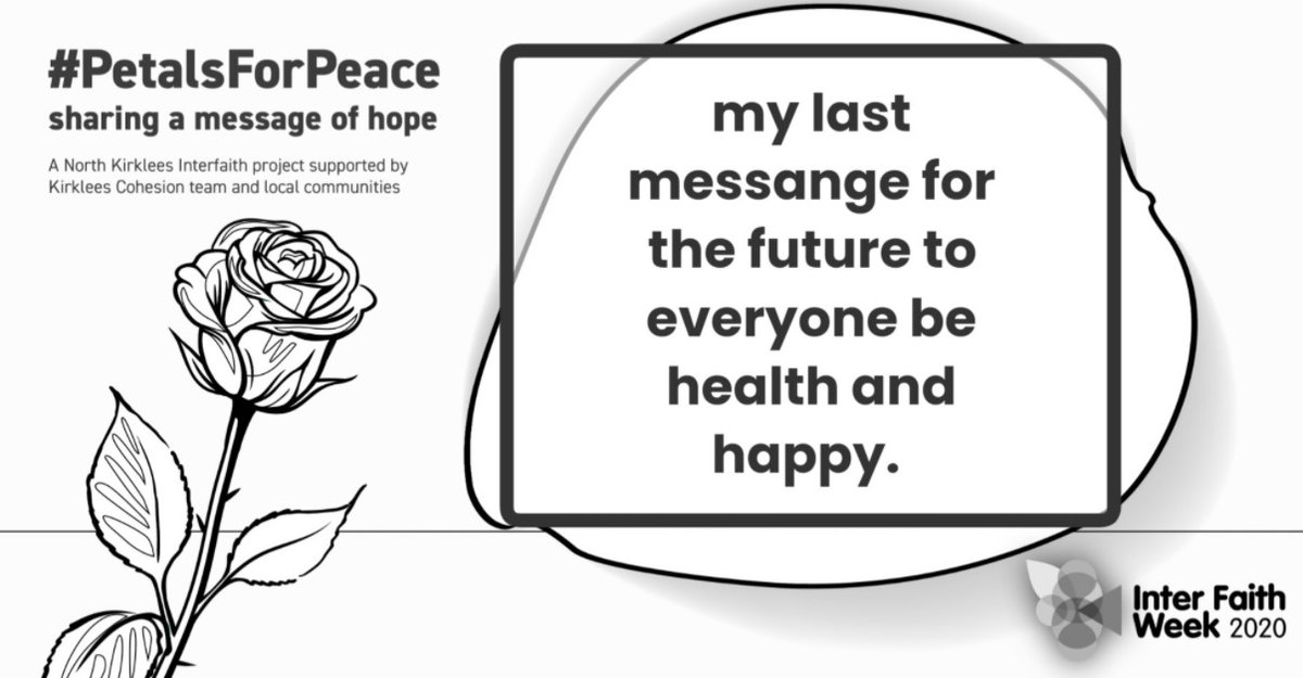 BeaumontPAc's tweet photo. More hopes for the future. #PetalsForPeace #Interfaithweek2020 #successfulstudents @SouthPennine @KirkleesCI https://t.co/kUwaFdJ8O7