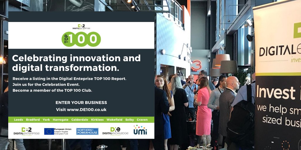 DigiEntLEP's tweet photo. Digital Enterprise TOP 100 nominations are open!

We cast a shining light on the most digitally transformational and innovative businesses across Yorkshire.

Enter your business, visit: https://t.co/xehPVAtBQU

Nominations close on Friday 4th December https://t.co/9JIUOHo3dF
