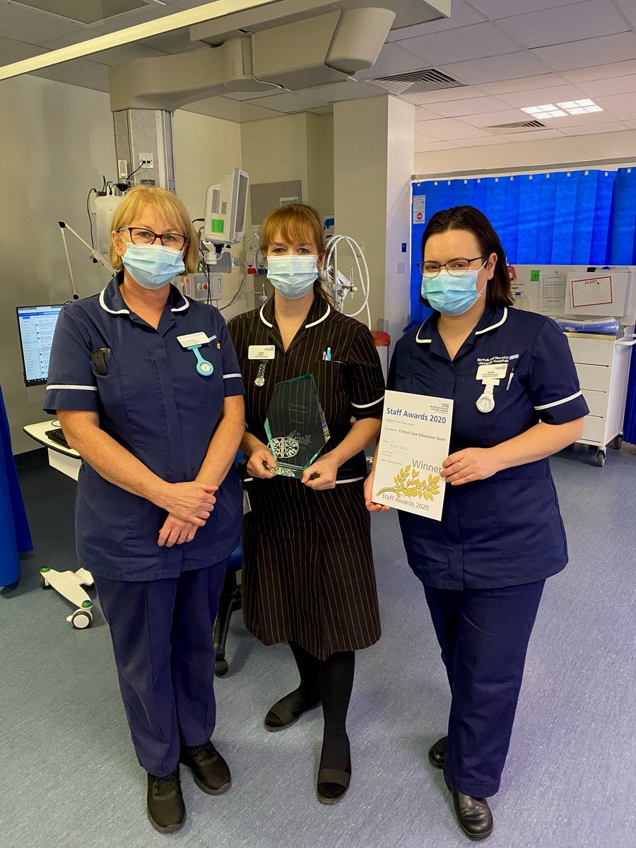 NNUH_CCC's tweet photo. We are so proud of our Education team who have won a Hero Team award for the training they delivered to 1644 non-Critical Care staff during the first Covid surge! 🌟🏆 #teamwork #criticalcare @NNUH @denisacoman31 https://t.co/2x5ryVAqN9