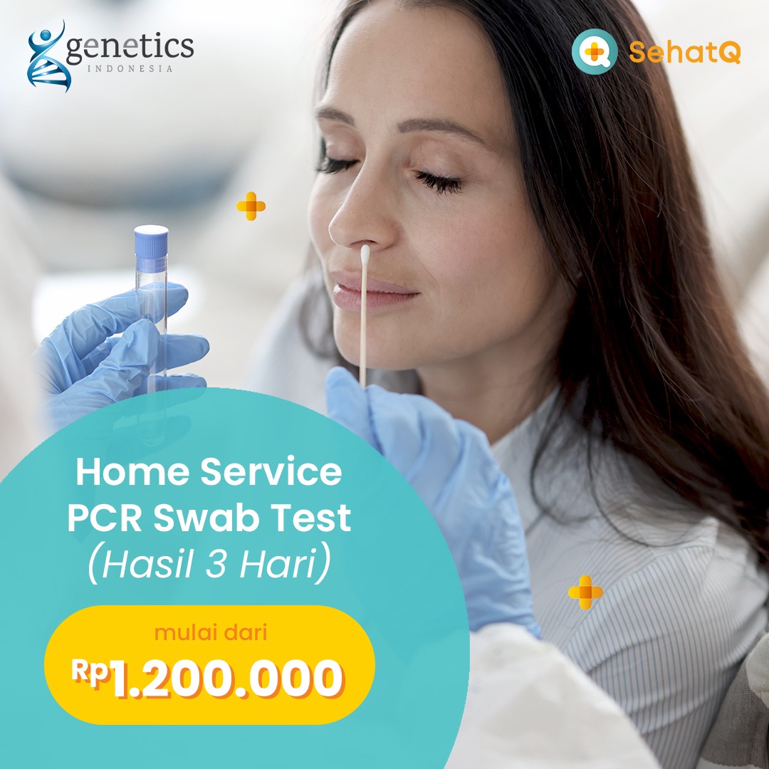 sehatq's tweet photo. Kabar baik, GENETICS INDONESIA, sediakan layanan HOME SERVICE PCR SWAB TEST dengan tenaga medis yang berpengalaman &amp; peralatan yang canggih.

Segera nikmati layanannya, melalui fitur 'PROMO' Kesehatan di aplikasi maupun website SehatQ.

#PROMOSehatQ https://t.co/nfCLi5QU0P