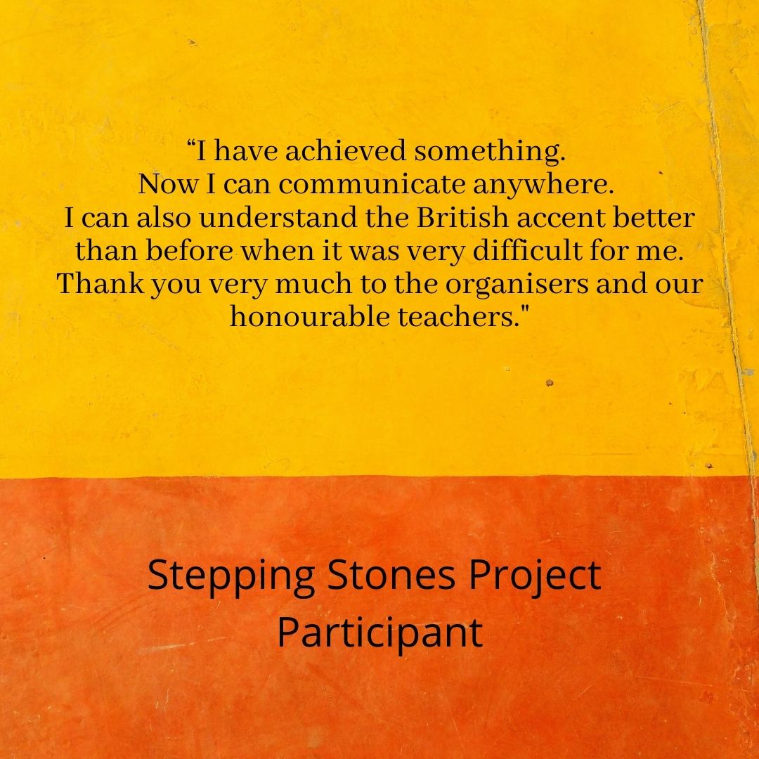 IROKOtheatre's tweet photo. Here's some feedback we received from one of our Stepping Stones Project participants, whose #confidence in using English grew after attending our workshops.
#HereForCulture #EnglishLanguage #Languagedevelopment #PracticalEnglish #Storytelling #Nonverbal #Communication #Skills https://t.co/YJbWQMlxSr