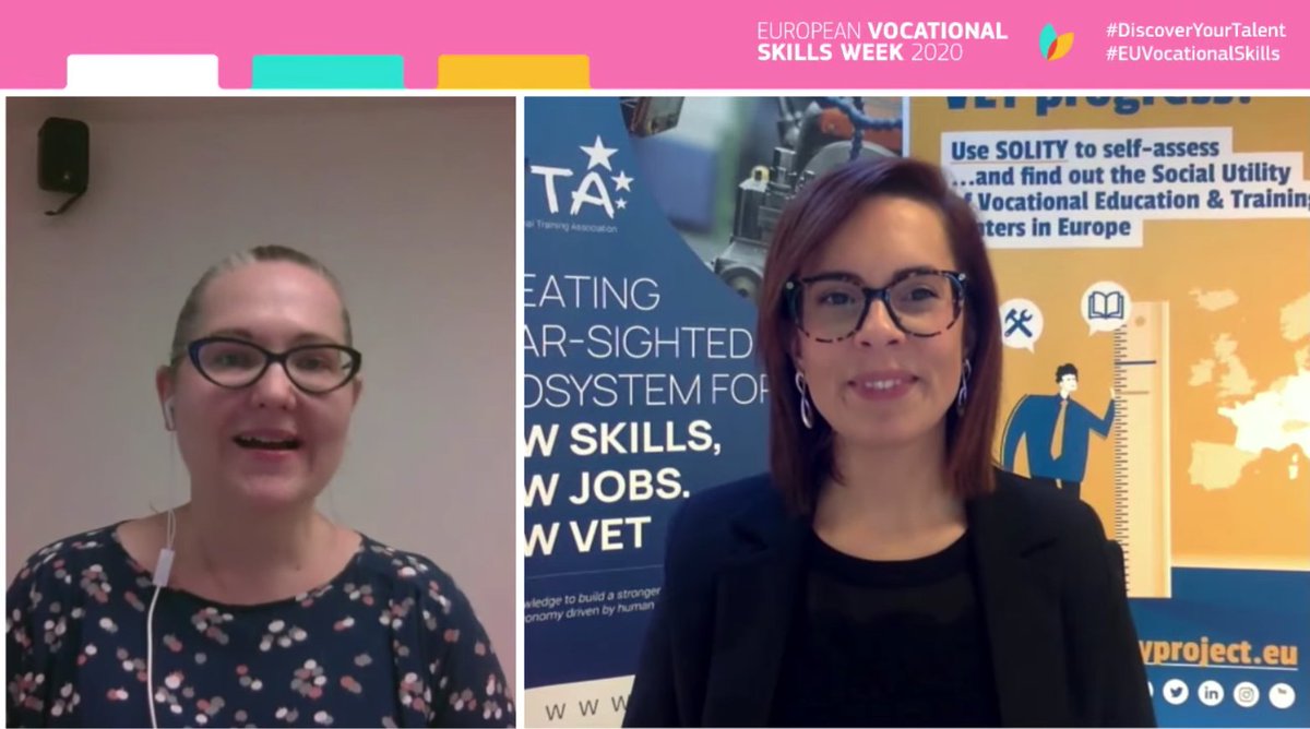 European Vocational Training Association - EVTA (@evtaeu) on Twitter photo 📢 Giulia Meschino, the Executive and development manager of EVTA presents the <a href="/Solityproject/">SOLITY</a> at the #EUVocationalSkills Week! Join here: bit.ly/EVSW-inclusive…
#socialutility #venhans #EVTAecosystem #DiscoverYourTalent
<a href="/enaip_net/">ENAIP NET</a> <a href="/Afpa_Formation/">Afpa</a> <a href="/JoaoSantosEU/">Joao Santos</a> <a href="/lllplatform/">Lifelong Learning Platform</a> 📢 Giulia Meschino, the Executive and development manager of EVTA presents the <a href="/Solityproject/">SOLITY</a> at the #EUVocationalSkills Week! Join here: bit.ly/EVSW-inclusive…
#socialutility #venhans #EVTAecosystem #DiscoverYourTalent
<a href="/enaip_net/">ENAIP NET</a> <a href="/Afpa_Formation/">Afpa</a> <a href="/JoaoSantosEU/">Joao Santos</a> <a href="/lllplatform/">Lifelong Learning Platform</a>