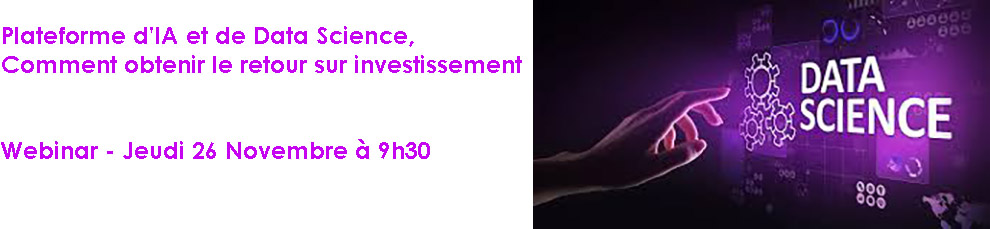 Webinar - Jeudi 26 Novembre à 9h30 : Plateforme d'IA et de Data Science, comment obtenir le retour sur investissement. Venez écouter nos experts IBM sur ce sujet Inscription : ibm.biz/Web_26_Novembr…