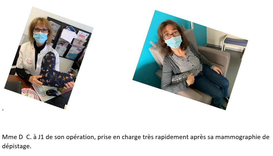 CHSudgironde's tweet photo. Le Docteur Tissot remercie Marie Pascale Dufois et Roselyne Labbé  pour leur action dans le cadre d’octobre rose : toutes deux confectionnent des coussins en forme de cœur qui sont offerts aux patientes opérées du cancer du sein @CHSudgironde @AllianceGironde https://t.co/uBcLHBUCfV