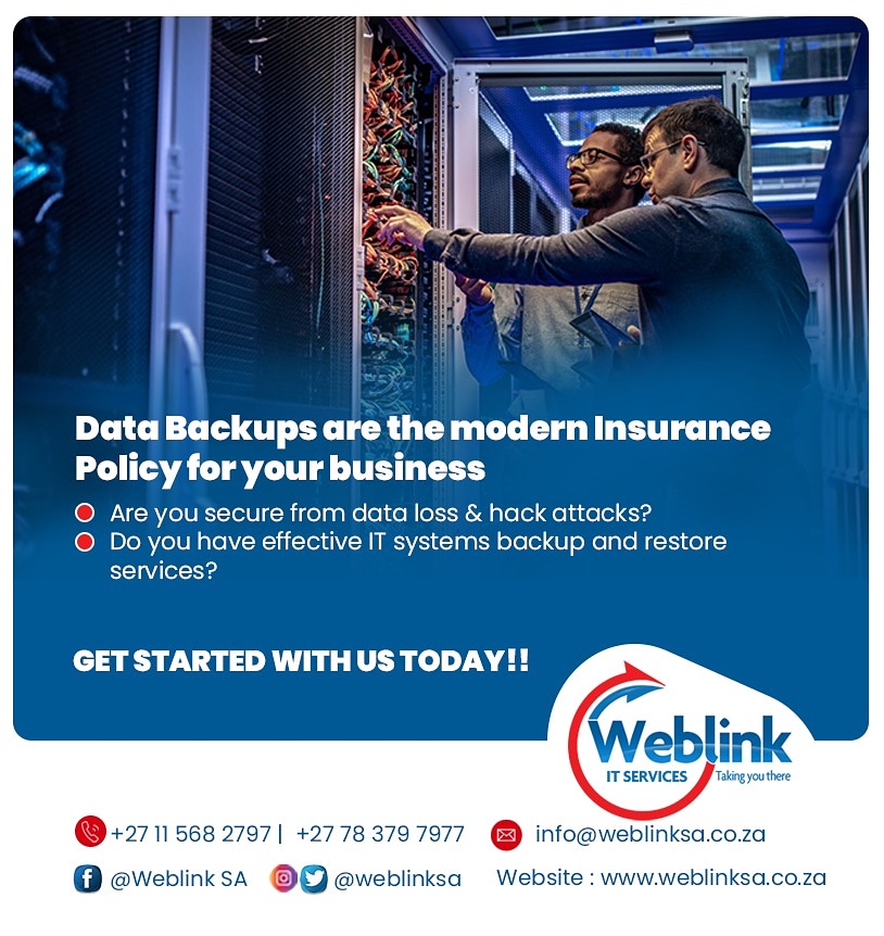 weblinksa's tweet photo. ⚠️DATA LOSS, HACK ATTACKS, RANSOMWAFE, MALWARE...⚠️ These are all real &amp; can strike your business any time.
Is your business data secure?
Good news is we ensure your IT systems backup &amp; restore services..
DM now to GET A FREE QOUTE ‼️‼️
 #dataprotection #cloudsecurity https://t.co/oJK4GiOMNS