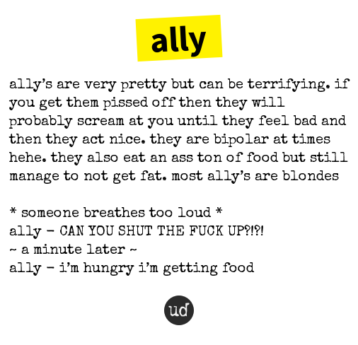 @bendeaImeida ally: ally’s are very pretty but can be terrifying. if you get th... ally.urbanup.com/14008523