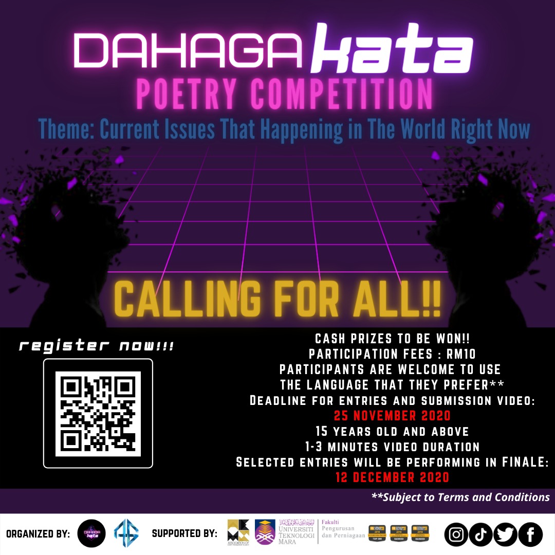 dahagakata_ag's tweet photo. You love poems and art but couldn’t  find a platform to show your talent, your deep words, your thoughts and feelings? 😔 Don’t be sad!!

✨ WE WANT YOU ✨
Show your talent by JOINING US and stand a chance to win CASH PRIZES ALONG WITH COOL GIFTS🥰 https://t.co/1xywR5LnII