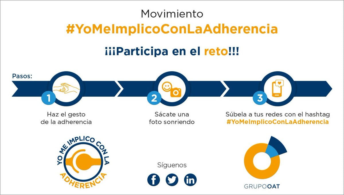 oatobservatorio's tweet photo. 📅El domingo 15 de noviembre se celebra el #DíaMundialDeLaAdherencia y desde Grupo OAT hemos puesto en marcha el movimiento #YoMeImplicoConLaAdherencia 

📸Sube una foto a Twitter o LinkedIn con el hashtag #YoMeImplicoConLaAdherencia y súmate como ha hecho @JLCasteig https://t.co/Ct1dtZSA4C