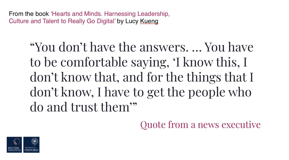2. We are entering the era of the anti-leader.As this quote suggests, great top leadership is increasingly about:-listening rather than speaking-being candid about knowledge gaps rather than demonstrating a comprehensive expertise-empathy and approachability