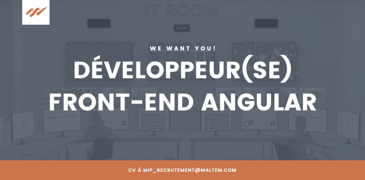 [#RECRUTEMENT 🤓]
Nous recherchons un(e) développeur(se) front-end angular ! Le poste est rattaché à l’équipe R&amp;D, en charge du développement de l’ensemble des solutions de Maltem Insight Performance.

RT apprécié ✨
👉 bit.ly/2GS0UxZ