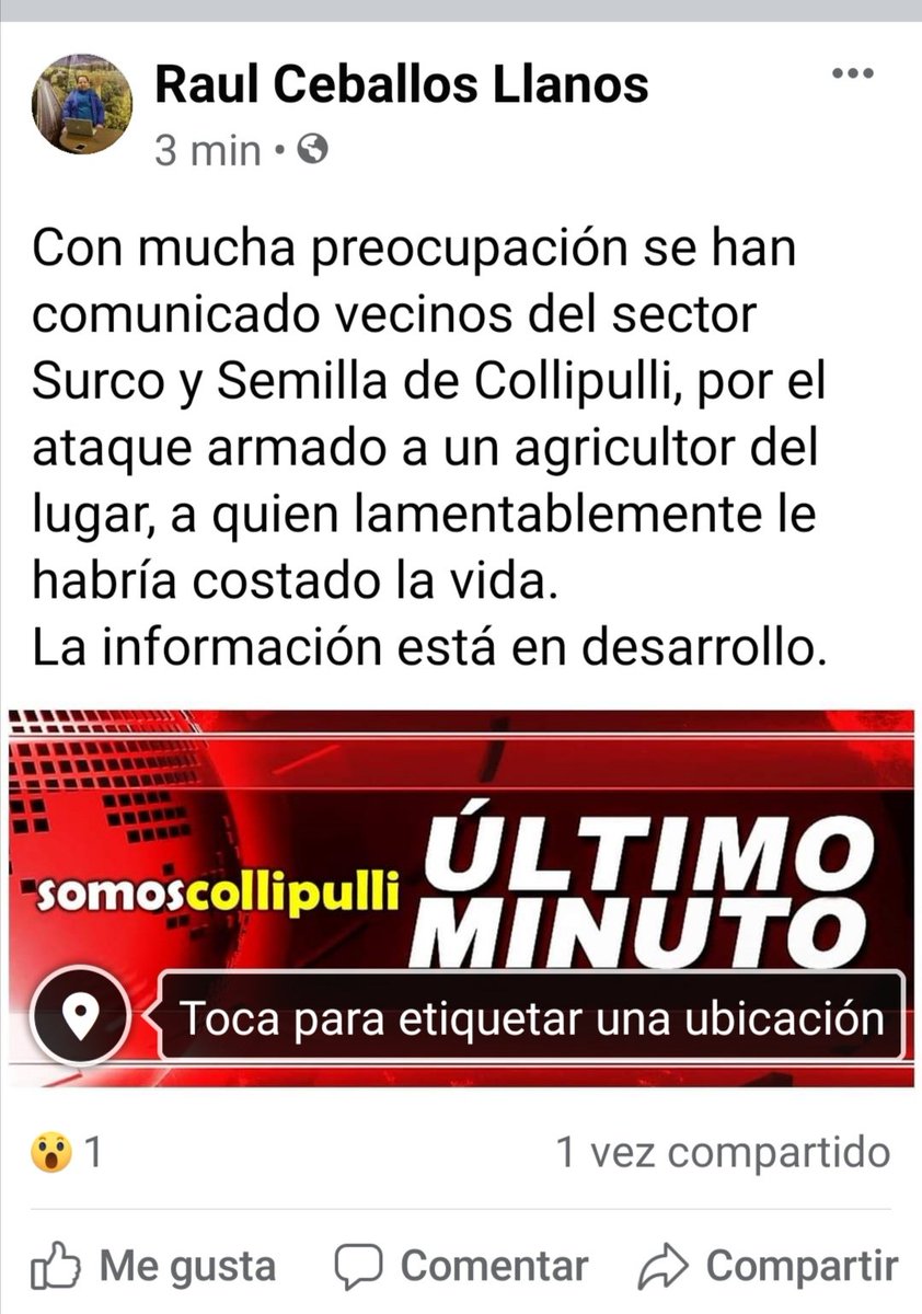 MAKILERO's tweet photo. Collipulli https://t.co/cetwfvp4iZ