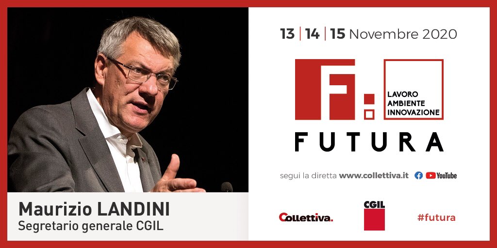 cgilnazionale's tweet photo. A #FUTURA 2020 il confronto tra @PaoloGentiloni, @EnricoLetta, #MaurizioLandini, @FurlanAnnamaria @CislNazionale, @PpBombardieri @UILofficial 

📌 Il programma https://t.co/dgkKZPC5H8
👉 La tre giorni in diretta su https://t.co/ajV4C9DLJg https://t.co/J74p1Pzr5i