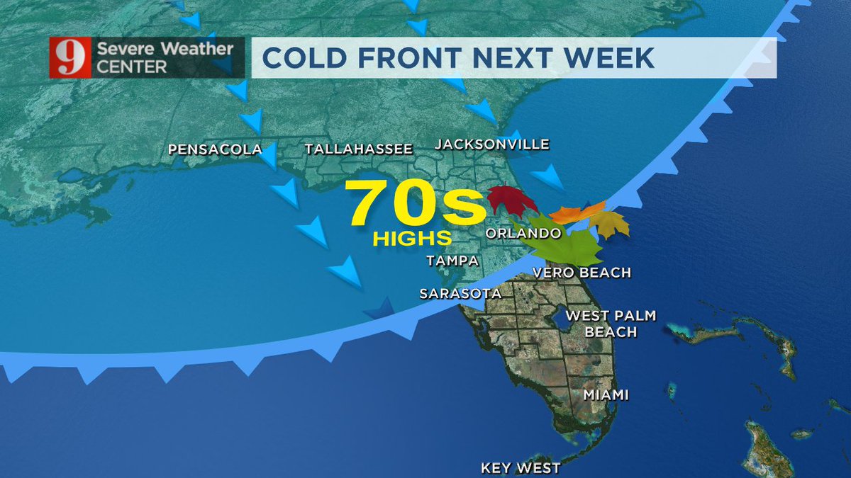 mrweathermanonx's tweet photo. Refreshing air is about to move in! A fall front arrives Tuesday. Highs will be in the 70s with lows in the 50s. Awesome! https://t.co/FTKsdK0nOv