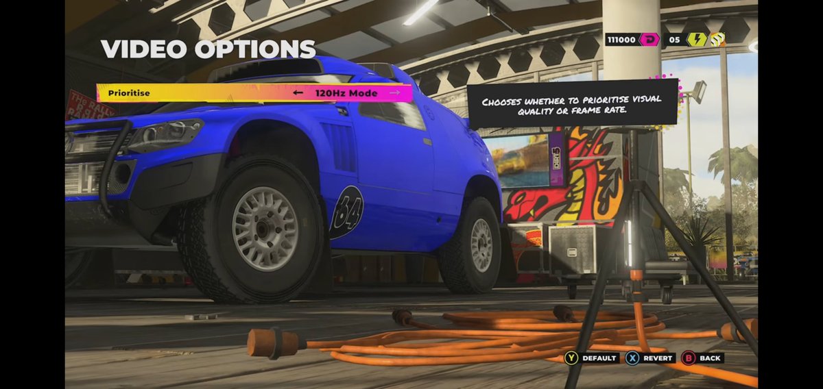 Pixelinkgaming's tweet photo. @K8RPY @dirtgame @Codemasters Also, this reviewer has a mode that is called "120hz mode" did that get changed before release? https://t.co/CeeXYpjJm3