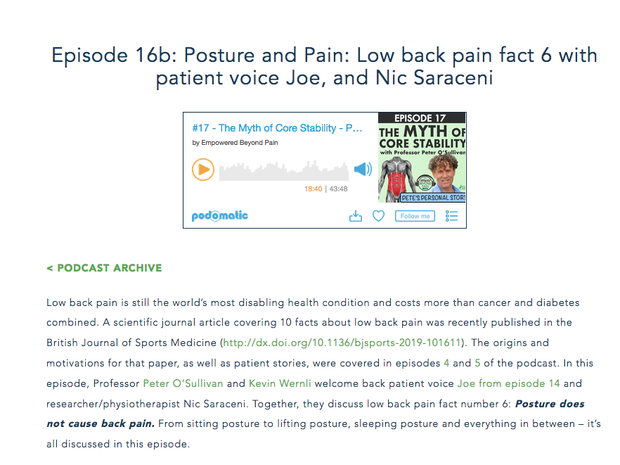 Peter O'Sullivan (@peteosullivanpt) on Twitter photo Whats the relationship between lifting Posture and Back pain? Hear Joe's story and Nic's research <a href="/NSaraceniPhysio/">Nic Saraceni</a> <a href="/KWernliPhysio/">Kevin Wernli</a> bodylogic.physio/podcast/episodβ¦ Whats the relationship between lifting Posture and Back pain? Hear Joe's story and Nic's research <a href="/NSaraceniPhysio/">Nic Saraceni</a> <a href="/KWernliPhysio/">Kevin Wernli</a> bodylogic.physio/podcast/episodβ¦