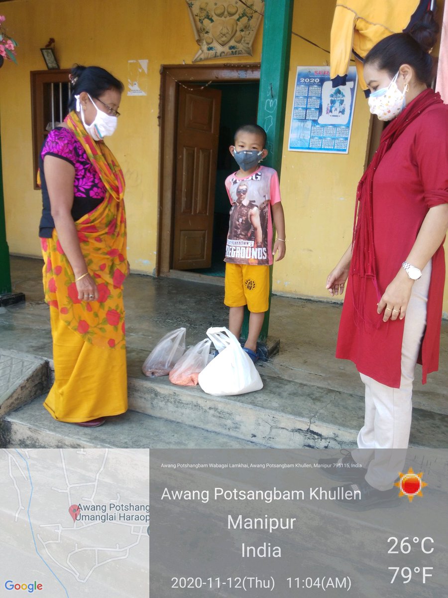 MomotaOkram's tweet photo. Door to door distribution of Rice (WBNP) and SNP items  to the Beneficiaries by Circle Supervisor and Anganwadi worker , Potsangbam khullen sector ,21,ICDS IW-1,Lamsang @ManipurPoshan @NgangomU @BanteeKonthouj1 @MinistryWCD @OkramHenry @narendramodi https://t.co/QhZAd3hdwR