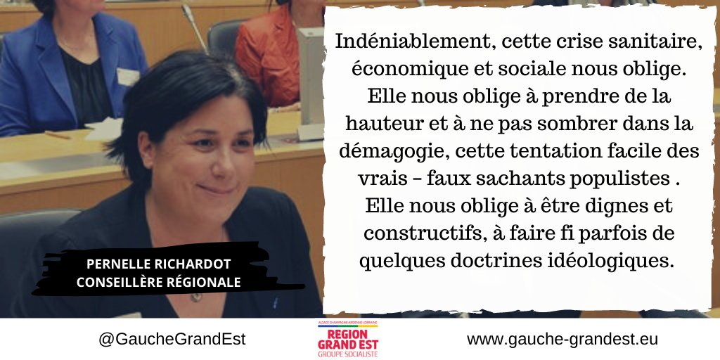 GaucheGrandEst's tweet photo. Extrait du propos liminaire de @PernelRichardot en début de séance plénière #SPNov20 du #GrandEst
#CriseSanitaire #CriseSociale #CriseEconomique #Politique #StopDémago https://t.co/5gqPgu3wkJ