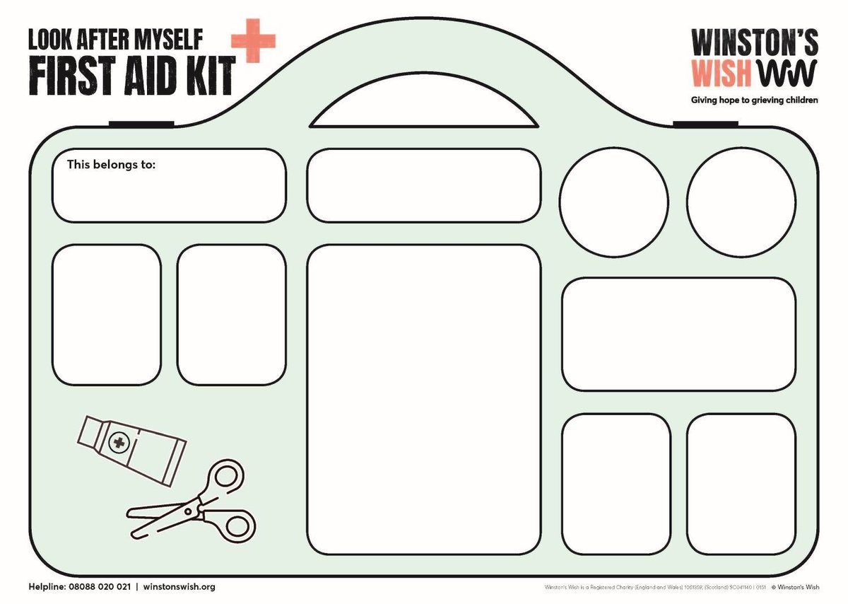 winstonswish's tweet photo. Creating a First Aid Kit with your children to remind you all of what you need to look after yourselves is a great way to cope with difficult days when you feel overwhelmed and things build up to bursting point. 

Download our template and instructions 👉 https://t.co/cCsUpQy56c https://t.co/RkVSM8QFPk