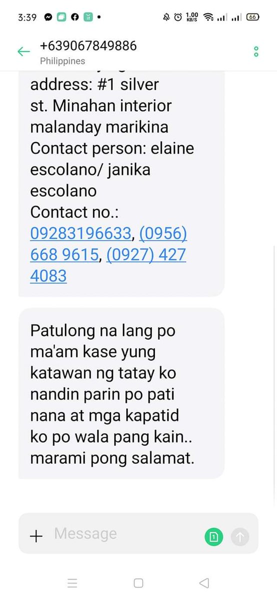 SarahnghaeSB19's tweet photo. ‼HELP‼

Inatake yung tatay niya at nawalan na ng buhay kakaantay ng rescue 

Location: #1 Silver St. Minahan Interior Malanday, Marikina 

#UlyssesPH #RescuePH https://t.co/mZdy3XUdmc