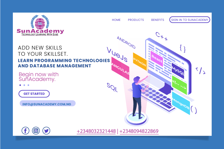 Add new #skills to your #skillset.
Learn #Programming #Technologies and #Database_management.
Begin now with SunAcademy.
#SunAcademy
#sunDimension