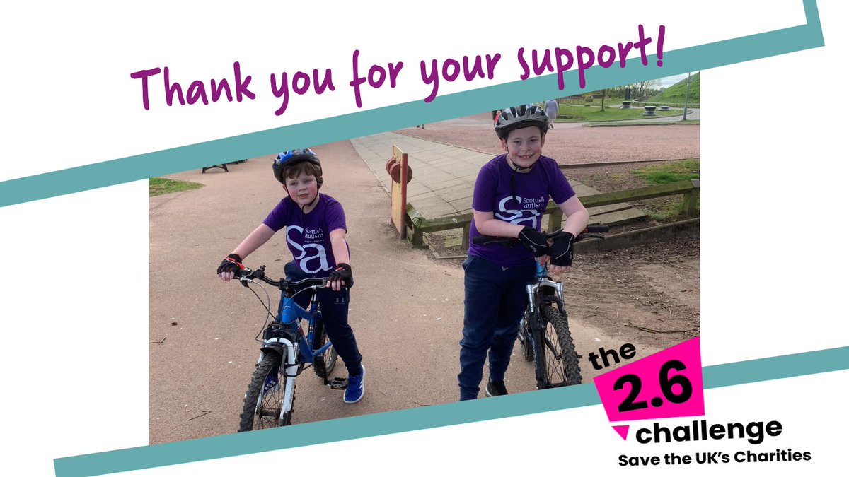 scottishautism's tweet photo. Thanks to brothers, Kyle & Jake, who raised an incredible £176 during the #twopointsix Challenge in April. Your support & generosity is so appreciated!
To raise awareness of autism whilst helping support autistic people & their families, please visit: https://t.co/oPQtK3vz4o https://t.co/53QCwHsXRo
