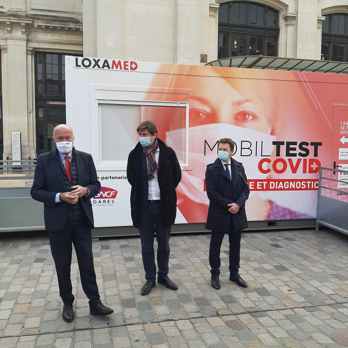 📣 Conférence de presse pour l'ouverture #mobiltestcovid sur le parvis de la gare de #bordeauxstjean 
Un partenariat <a href="/Loxamed/">Loxamed</a>
Et <a href="/ConnectGares/">SNCF Gares & Connexions</a> pour renforcer la lutte contre  le #coronavirus  💪🏻