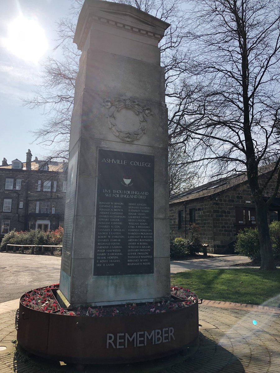 Inequality of funds and commemoration also existed. Here Ashville College’s Memorial Hall and Cenotaph. The addition of the brown stones is really lovely in the sunlight.