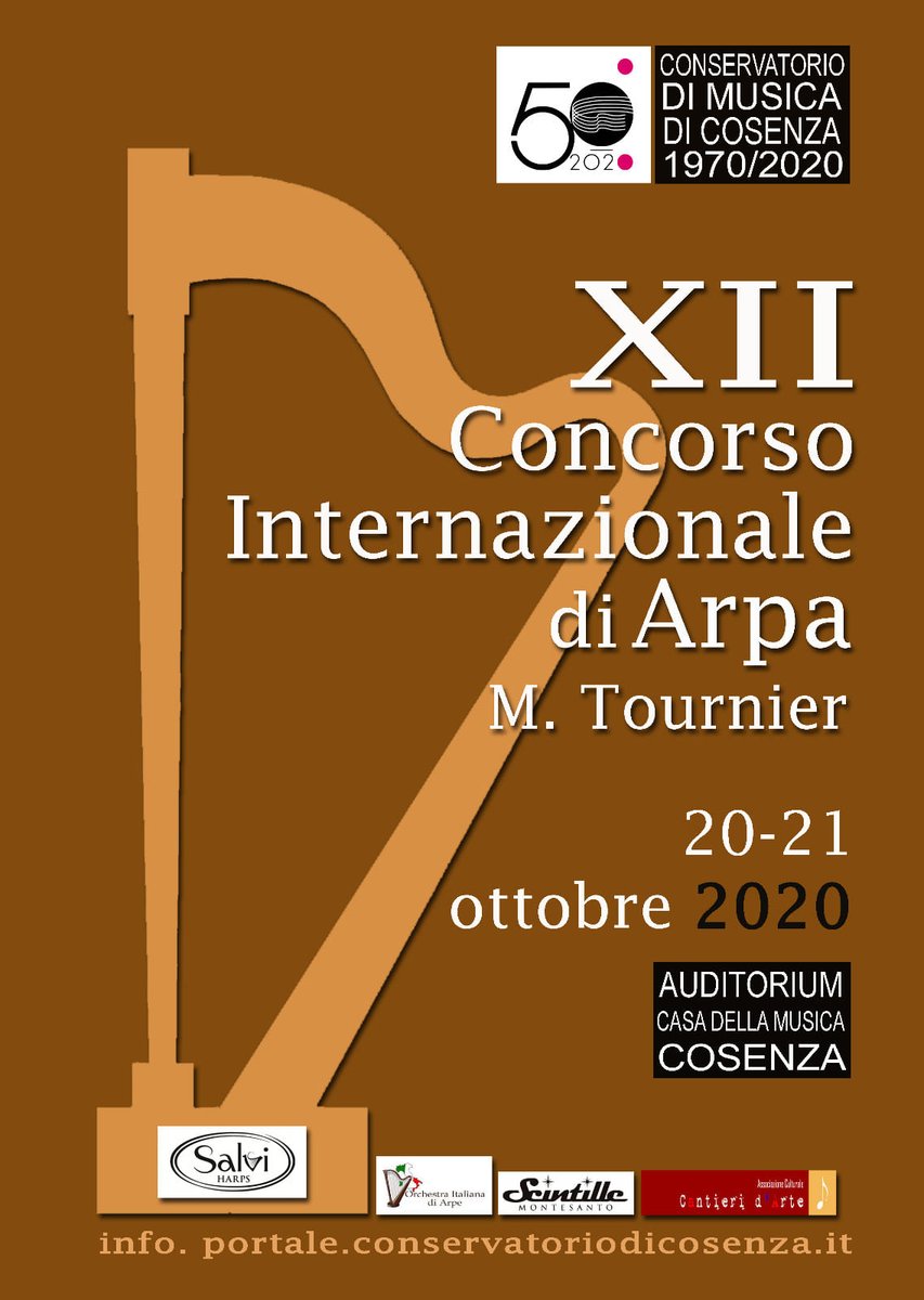 orcharpeit's tweet photo. We inform you that the terms for the submission of applications for the XII ed. of the "Marcel Tournier" International Harp Competition which will take place online. At the following link https://t.co/dlBuqrwxxy it is possible to download all the documentation https://t.co/qxTAdwAttt
