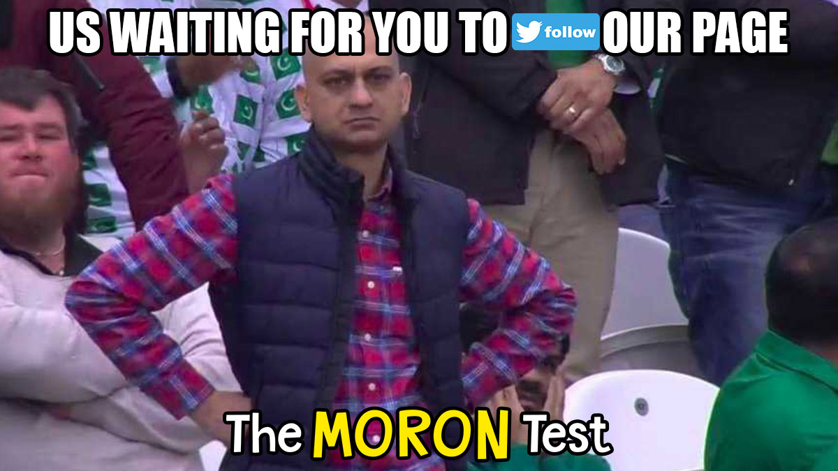 themorontest's tweet photo. Yep. Just here. Waiting.
Why not try #TheMoronTest, too?
Here's the link: https://t.co/9aJkhCphsw https://t.co/sjZkJut0Bg