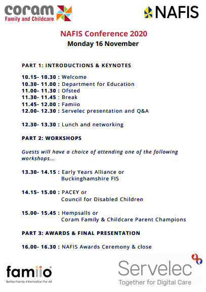 CoramFamChild's tweet photo. Just a few days to go until #NAFISConference2020! We are looking forward to catching up with NAFIS members from all around the country and hearing from a fantastic line-up of speakers. Sign up here! https://t.co/z6WqdlVUs6 https://t.co/GDbkSxEBSI