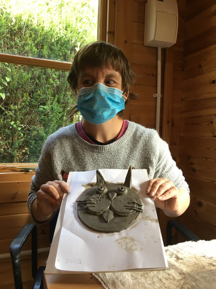 Pottering About
We have recently started learning a new skill at The Grange - #Pottery.  These dog and cat faces are extraordinary examples of our potters' first attempt - looks like this is going to be a great success! #fantastic #potting